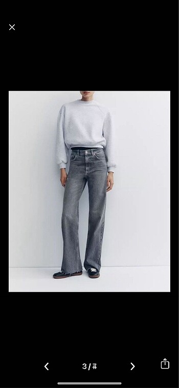 Zara Zara TRF WIDE LEG JEAN