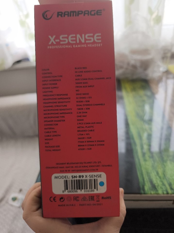 Rampage X-Sense Mavi Oyuncu Kulaklığı - Görsel 4