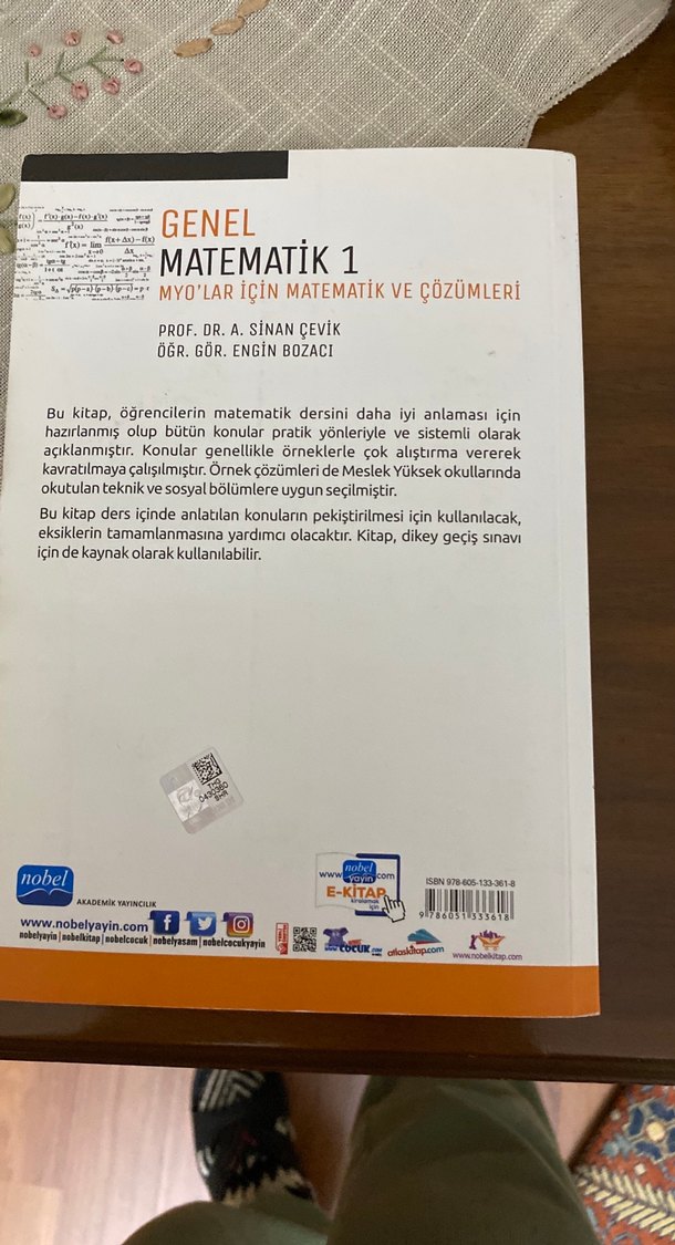 Genel Matematik 1 - MYO'lar İçin Matematik ve Çözümleri - Görsel 2