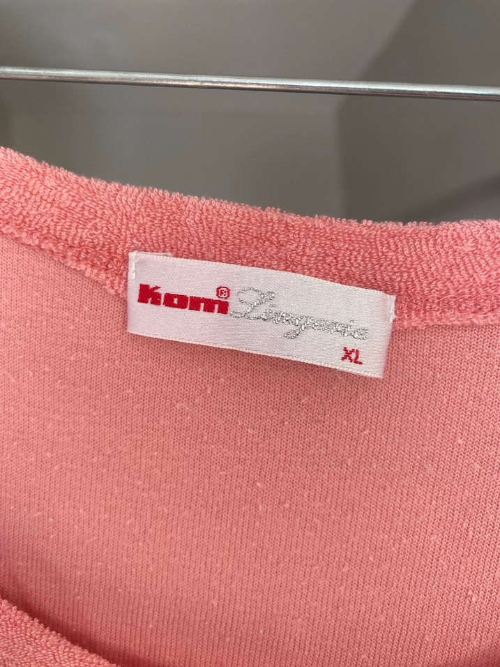 Pembe Kısa Kollu Pijama Elbise - Görsel 2