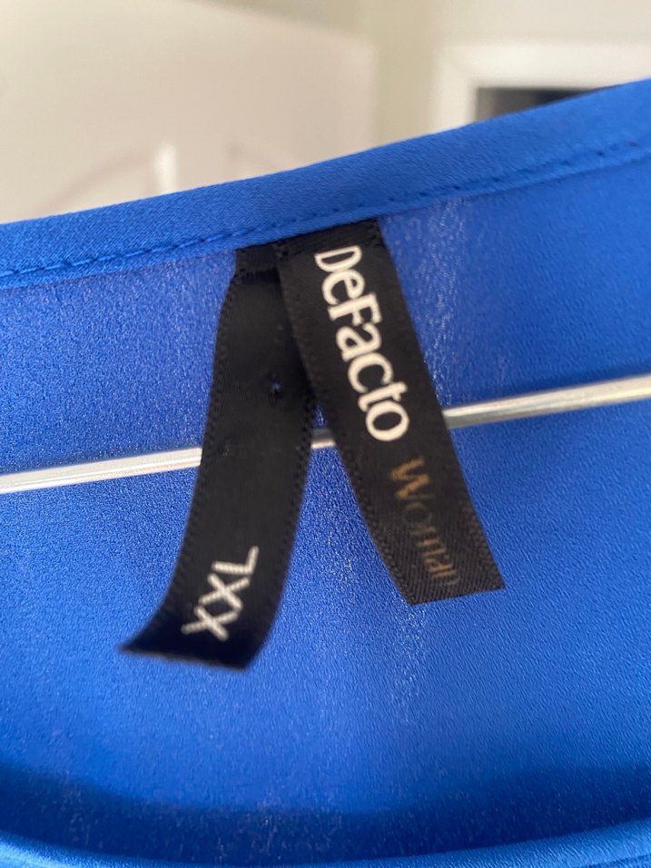 lacivert Salaş Midi Kadın Bluz - Görsel 4