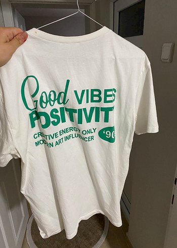 Beyaz Pamuklu Kadın Tişört - Görsel 3