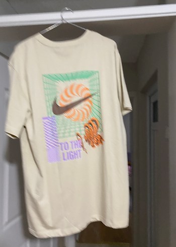 Krem Rengi Nike unisex Tişört - Görsel 5