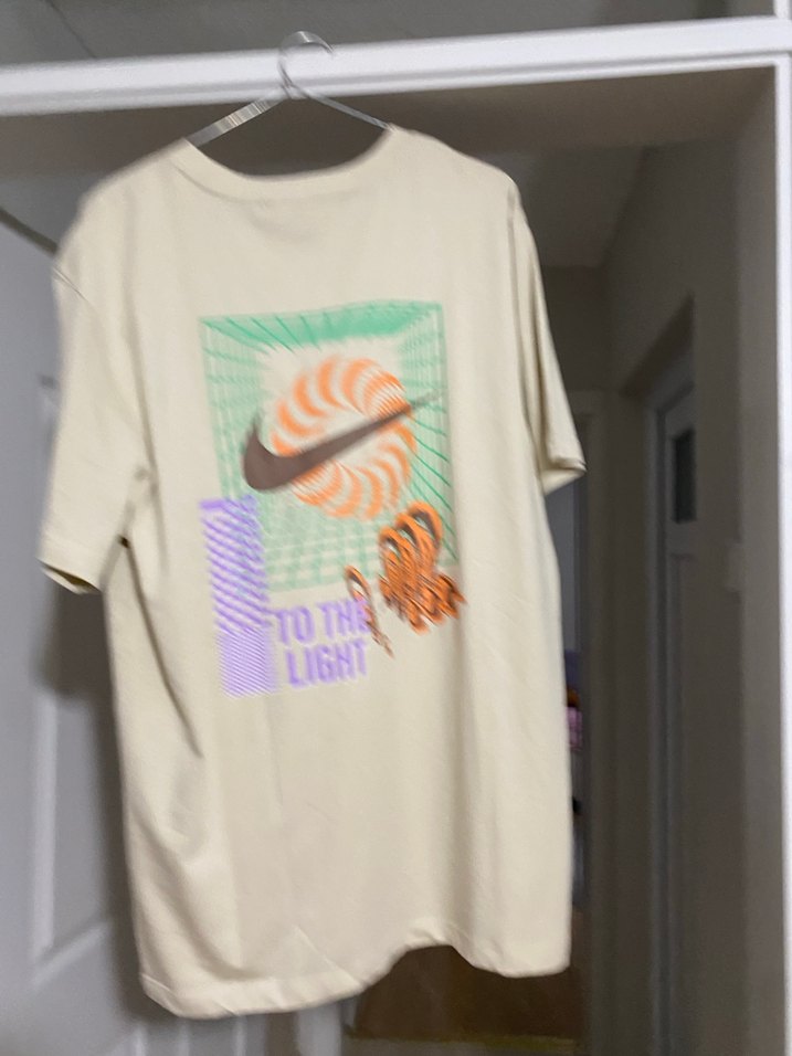 Krem Rengi Nike unisex  Tişört - Görsel 5