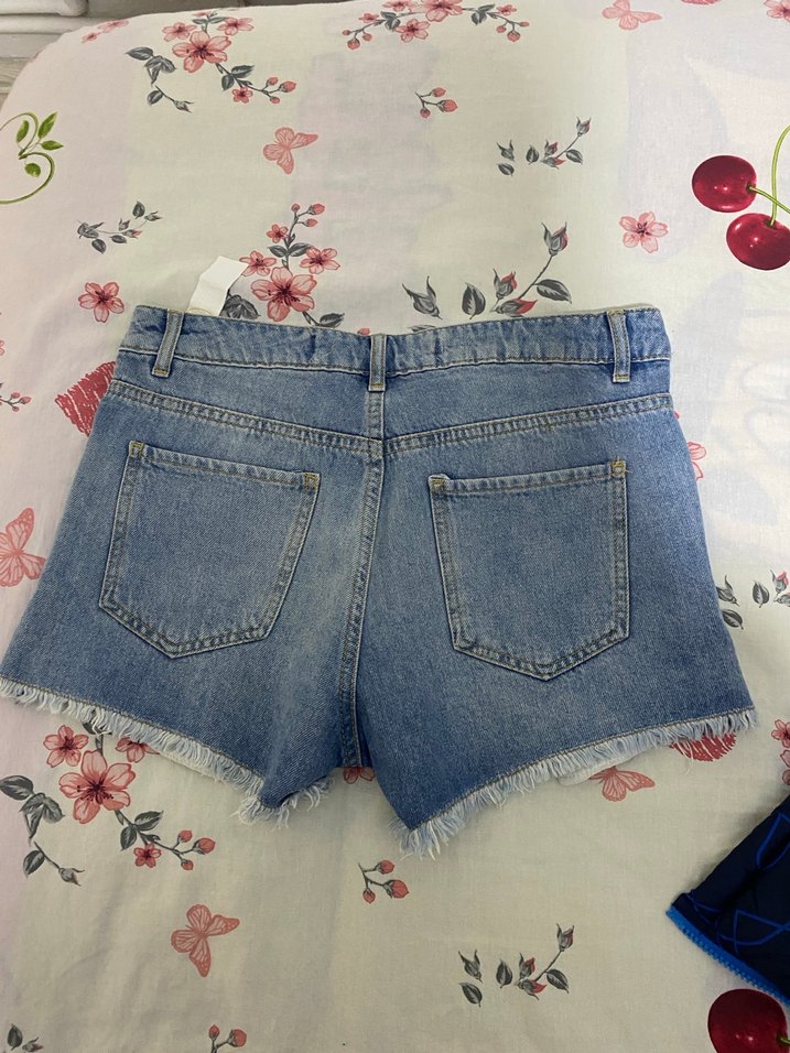 Nakışlı, Bohem Kadın Kot Şort - Görsel 3