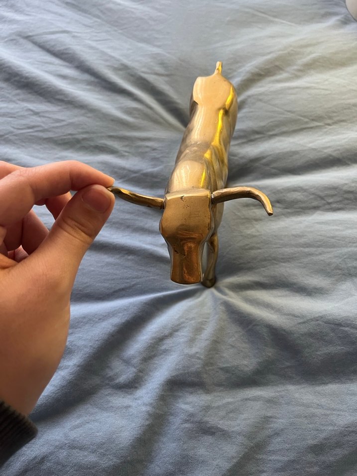 Parlak Altın Renkli Boğa Figürü - Görsel 4