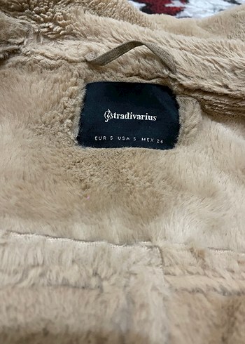 Stradivarius Kürk Detaylı Süet Kahverengi Kadın Ceket - Görsel 4