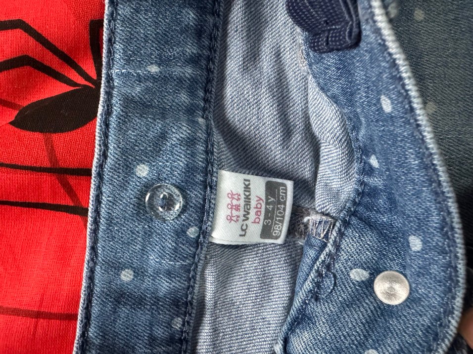 Düğmeli Puanlı Kız Kot Şort - Görsel 4