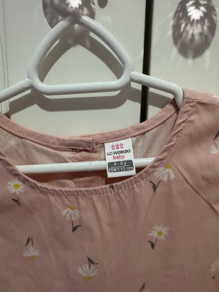 Pembe  Kolsuz Kız Elbisesi - Görsel 3