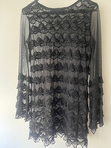 Transparan tunik bluz