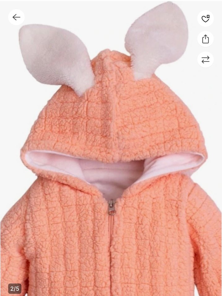 Yavru ağzı Örgü Bebek Kız Tulum - Görsel 2