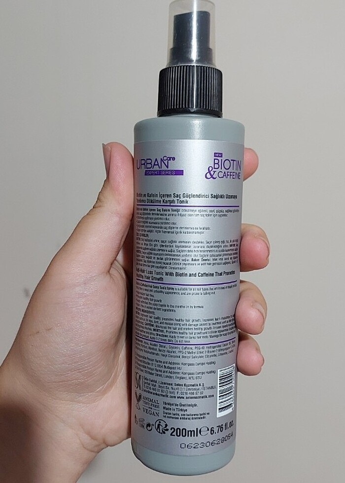 URBAN BIOTIN CAFFEINE SPREY TONİK - Görsel 2