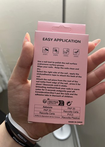 Temooi Pembe Takma Tırnak Seti - Görsel 3