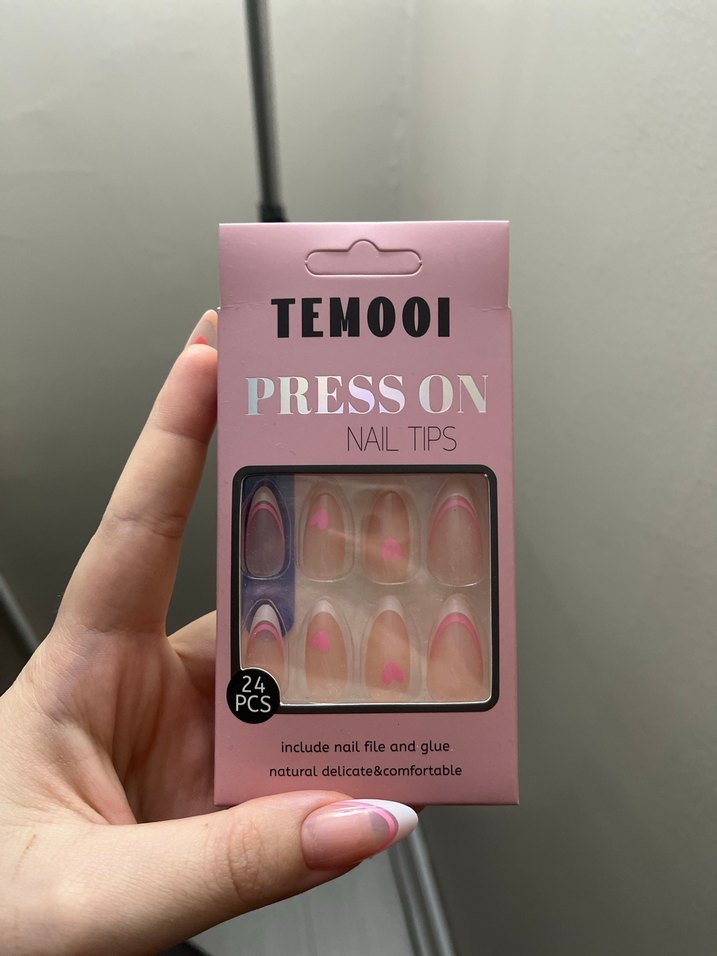 Temooi Pembe Takma Tırnak Seti - Görsel 2