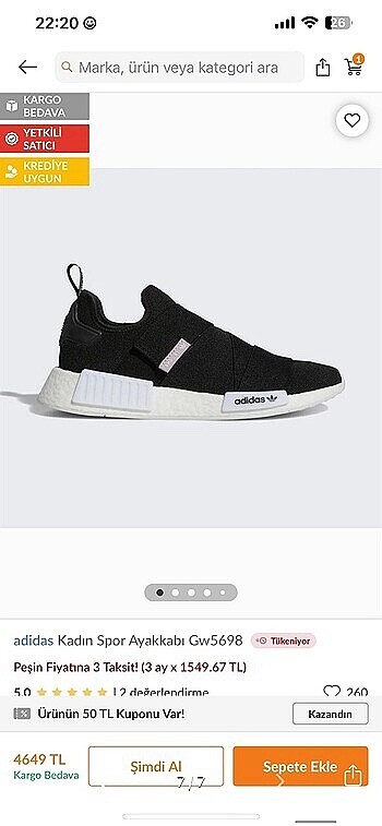 Orjinal Adidas Kadın Spor Ayakkabı