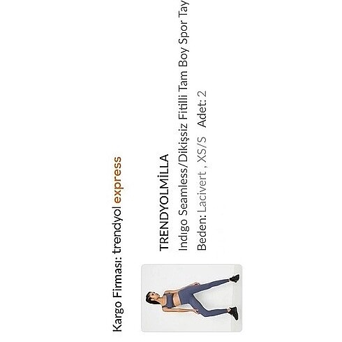 Trendyolmilla Indigo Dikişsiz Fitilli Tayt - Görsel 2