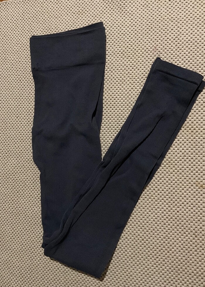 Trendyolmilla Indigo Dikişsiz Fitilli Tayt - Görsel 3