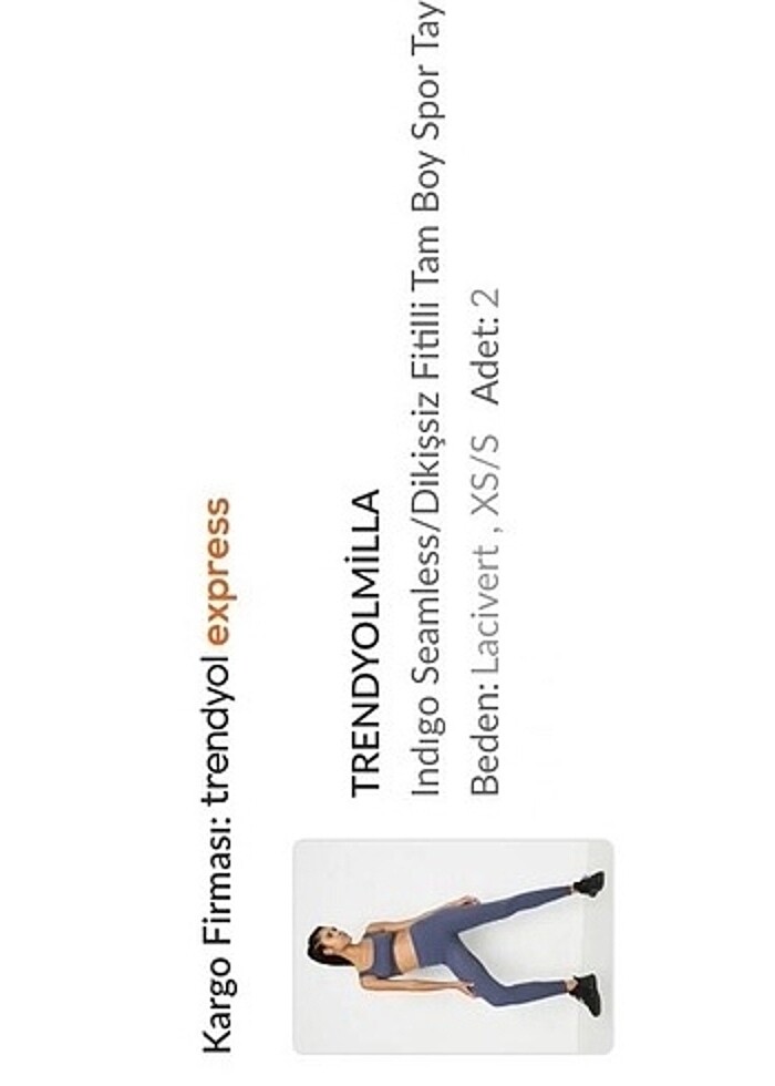 Trendyolmilla Indigo Dikişsiz Fitilli Tayt - Görsel 2