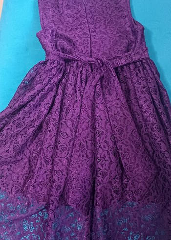 mor renkli çocuk elbisesi - Görsel 2