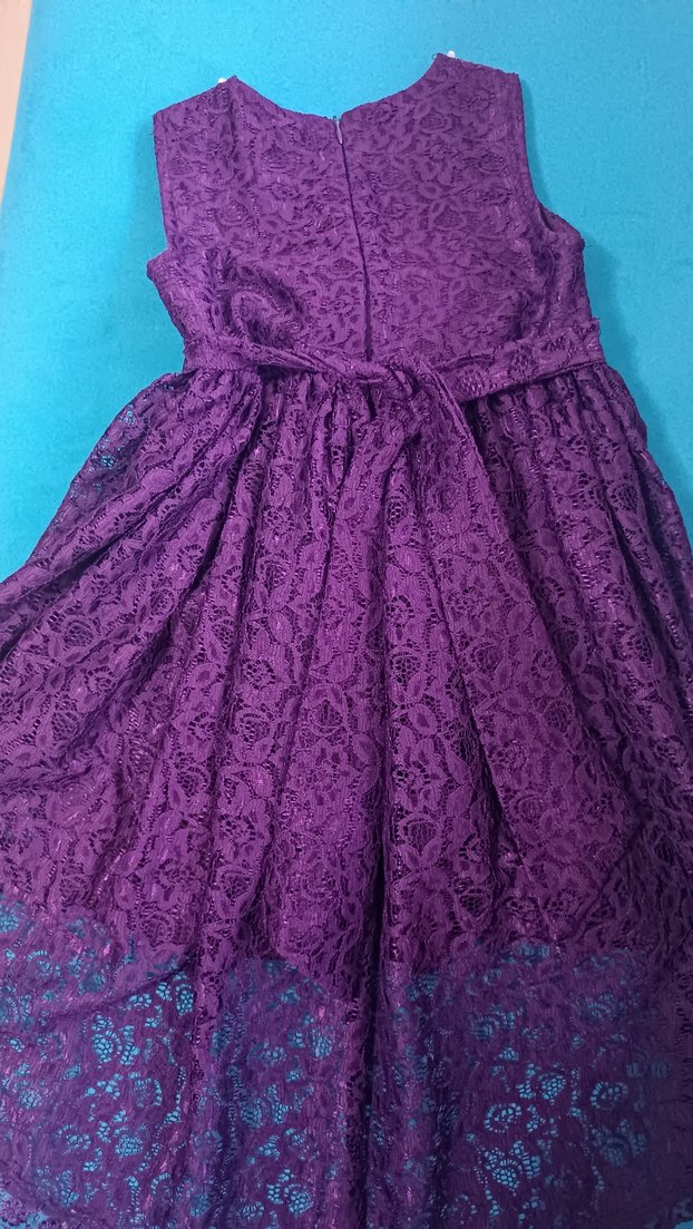 mor renkli çocuk elbisesi - Görsel 2