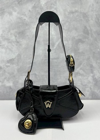 Beyaz Deri Yılan Desenli Kadın Çanta - Görsel 5