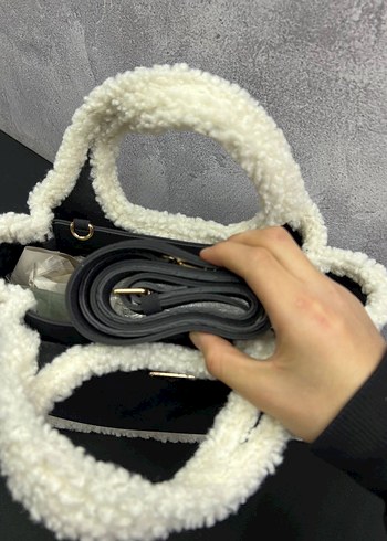 Kahverengi Kürklü Kadın El Çantası - Görsel 5