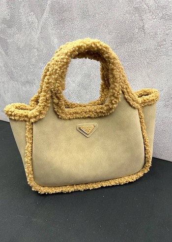 Kahverengi Kürklü Kadın El Çantası - Görsel 3