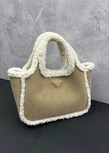 Kahverengi Kürklü Kadın El Çantası - Görsel 10