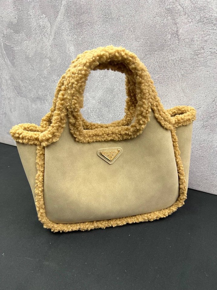 Kahverengi Kürklü Kadın El Çantası - Görsel 3