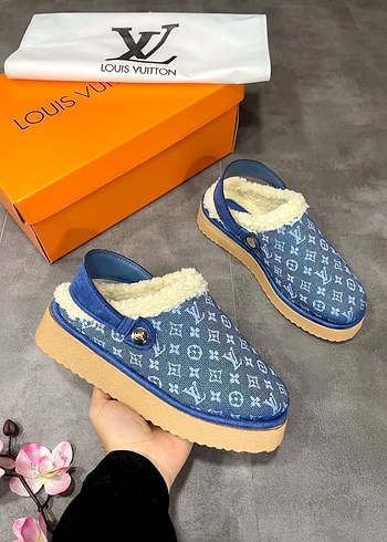 Kahverengi Kürklü Kadın Dolgu Topuk Terlik - Görsel 6