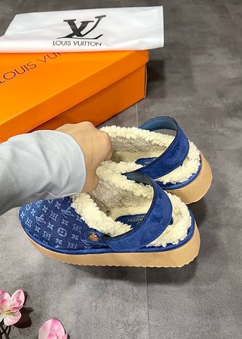 Kahverengi Kürklü Kadın Dolgu Topuk Terlik - Görsel 4