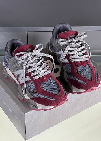 Bordo Gri Bağcıklı Kadın Spor Ayakkabı - Görsel 2