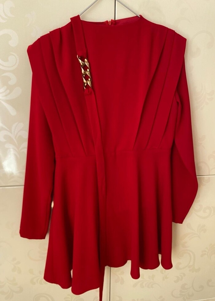 Tesettür Takım Kırmızı - Görsel 2