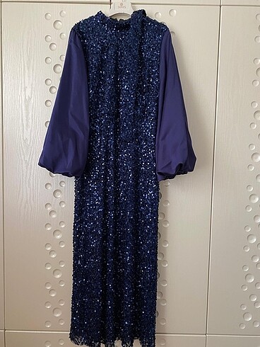 Lacivert abiye - Görsel 5