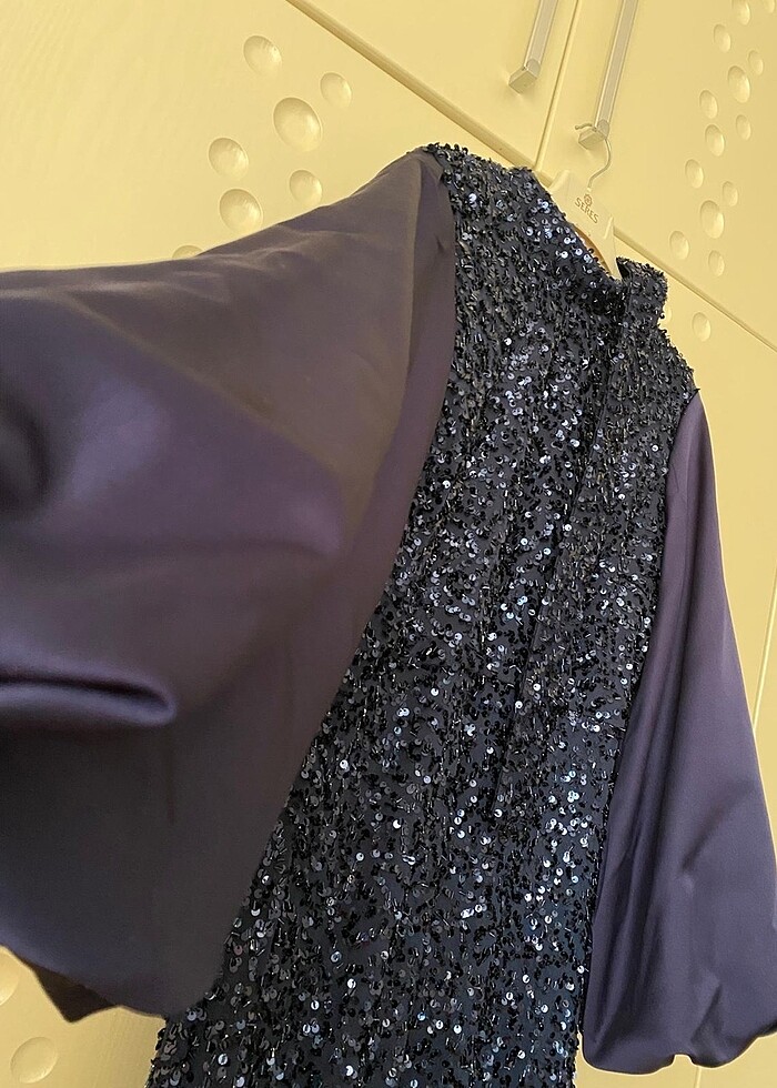 Lacivert abiye - Görsel 4