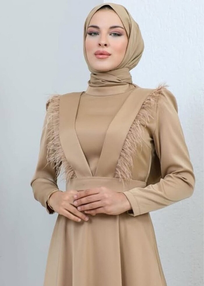 Kemer detaylı abiye - Görsel 5