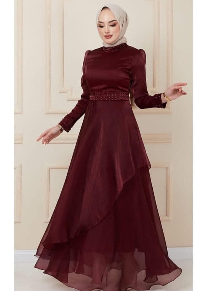 Bordo Abiye - Görsel 2