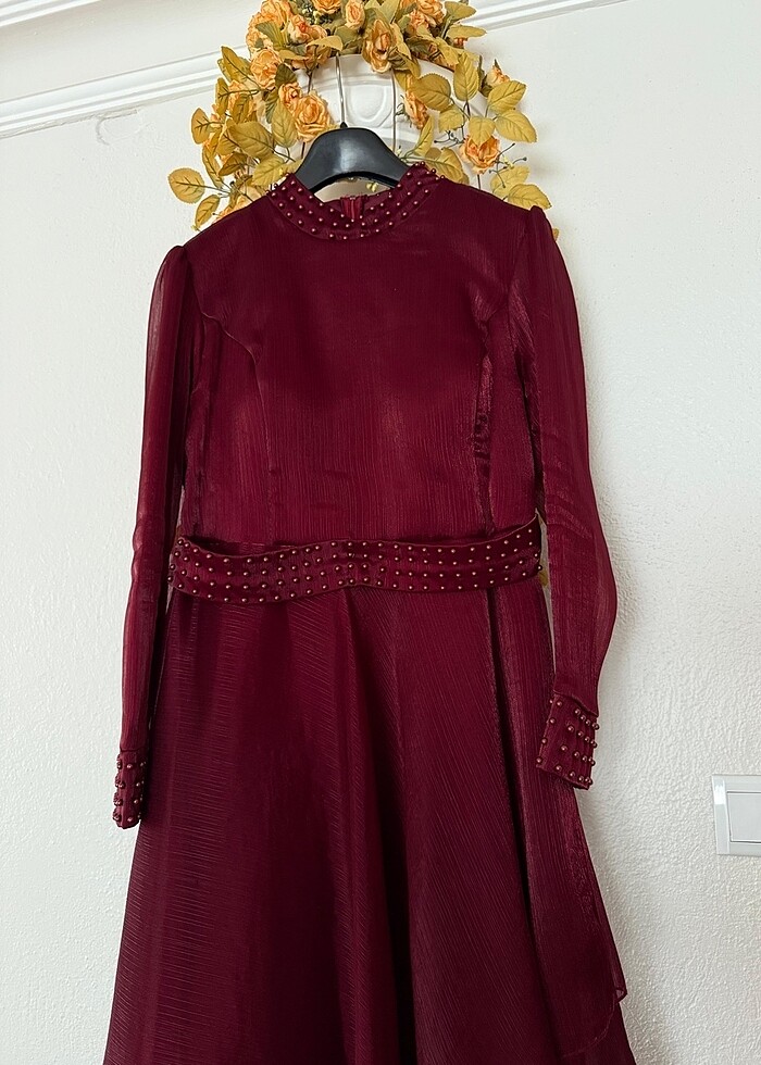 Bordo Abiye - Görsel 3