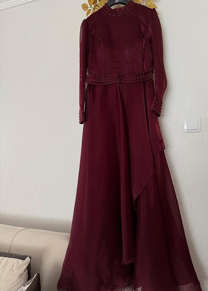 Bordo Abiye - Görsel 4