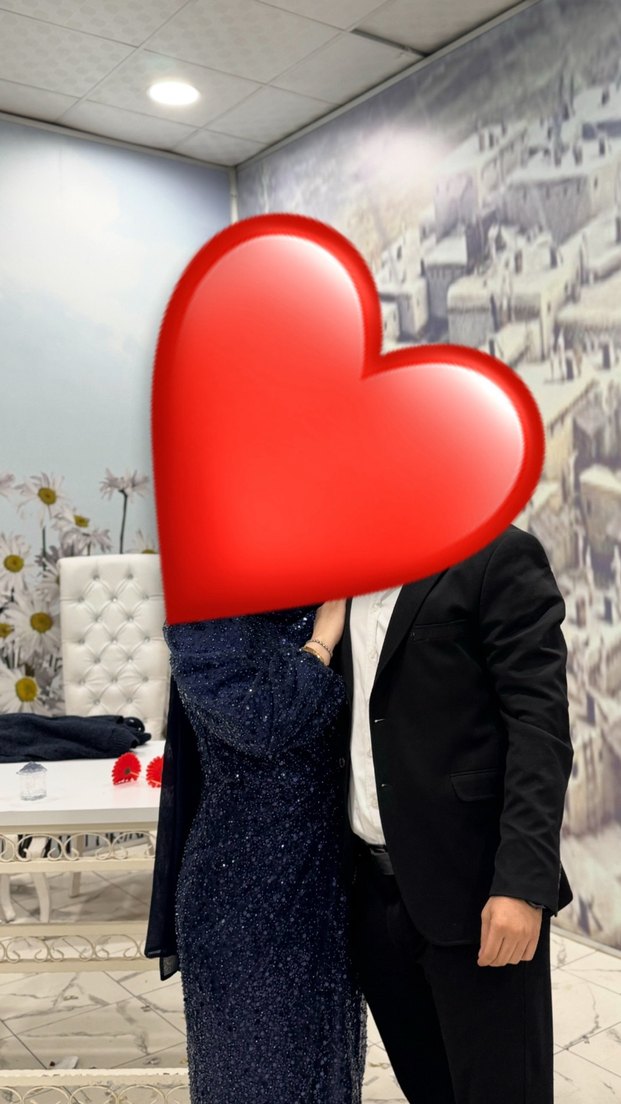 Lacivert abiye - Görsel 3