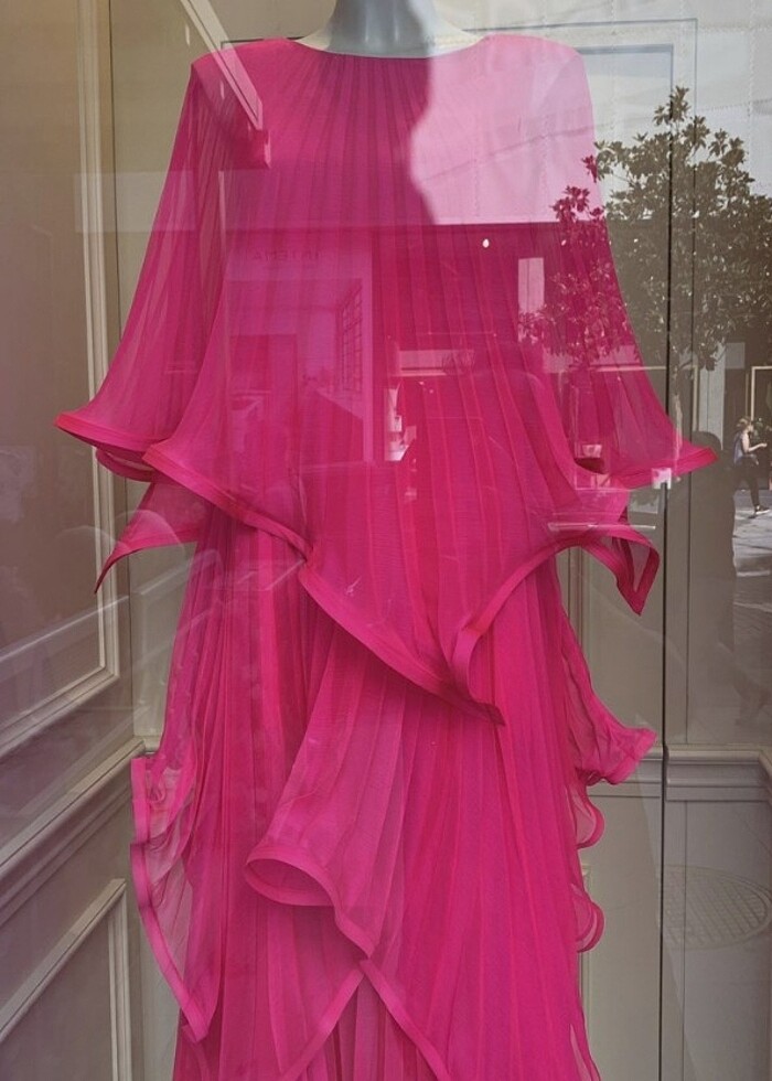 Plise uzun elbise  - Görsel 4