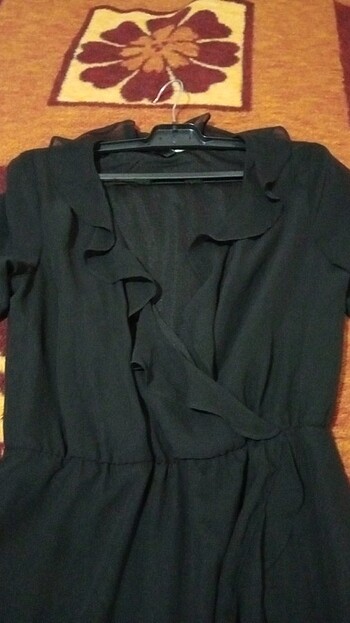 38 Beden siyah Renk Şifon elbise 