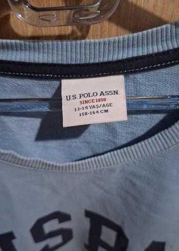 USPA Baskılı Mavi Erkek Sweatshirt - Görsel 2