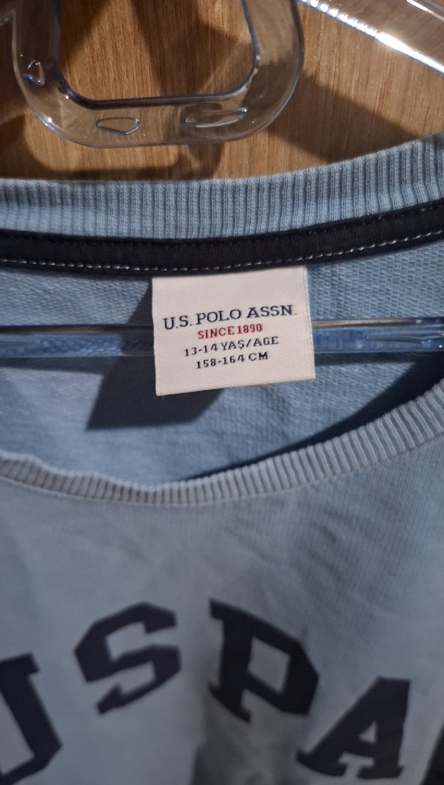 USPA Baskılı Mavi Erkek Sweatshirt - Görsel 2