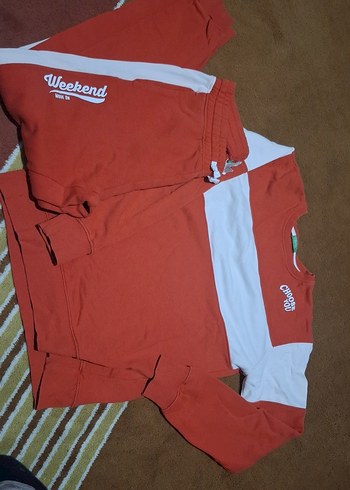 Benetton Erkek Çocuk Turuncu Kiremit Renkli Rahat Eşofman Takımı - Görsel 2