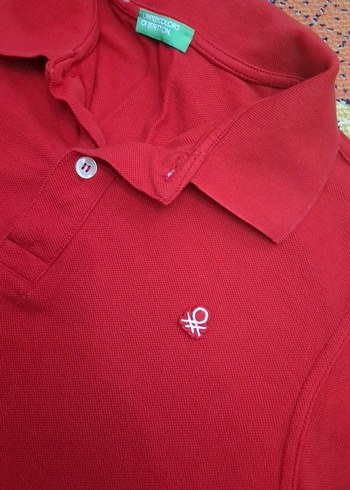 Benetton Kırmızı Erkek Polo Yaka Tişört - Görsel 2