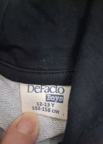 Erkek Çocuk Gri Kapüşonlu Baskılı Sweatshirt - Görsel 2