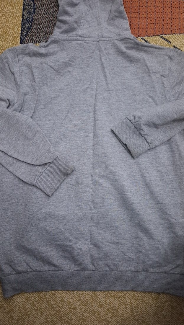 Erkek Çocuk Gri Kapüşonlu Baskılı Sweatshirt - Görsel 3