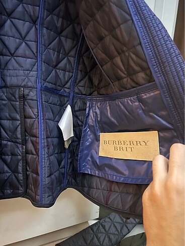 Burberry Burberry kadın ceket orjinal mavi M beden