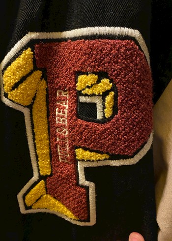 Pull and Bear Kalın kolej ceket - Görsel 4